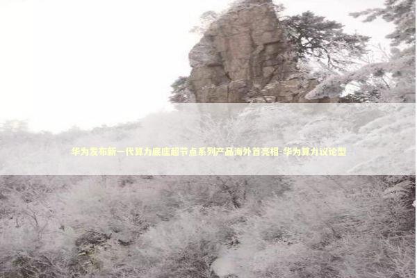 华为发布新一代算力底座超节点系列产品海外首亮相-华为算力议论型 华为发布新一代算力底座超节点系列产品海外首亮相-华为算力议论型 新闻