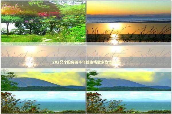 282只个股突破半年线市场做多热情高涨 新闻