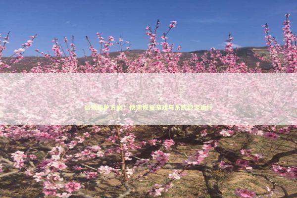 高效维护方案：快速恢复游戏与系统稳定运行 新闻